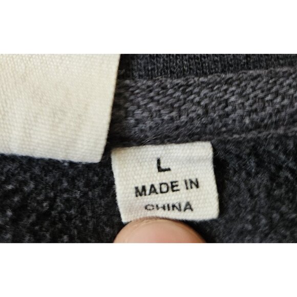 Vans Sweatshirt Womens Large Black Long Sleeve Pullover Checker Sleeve - Picture 5 of 13